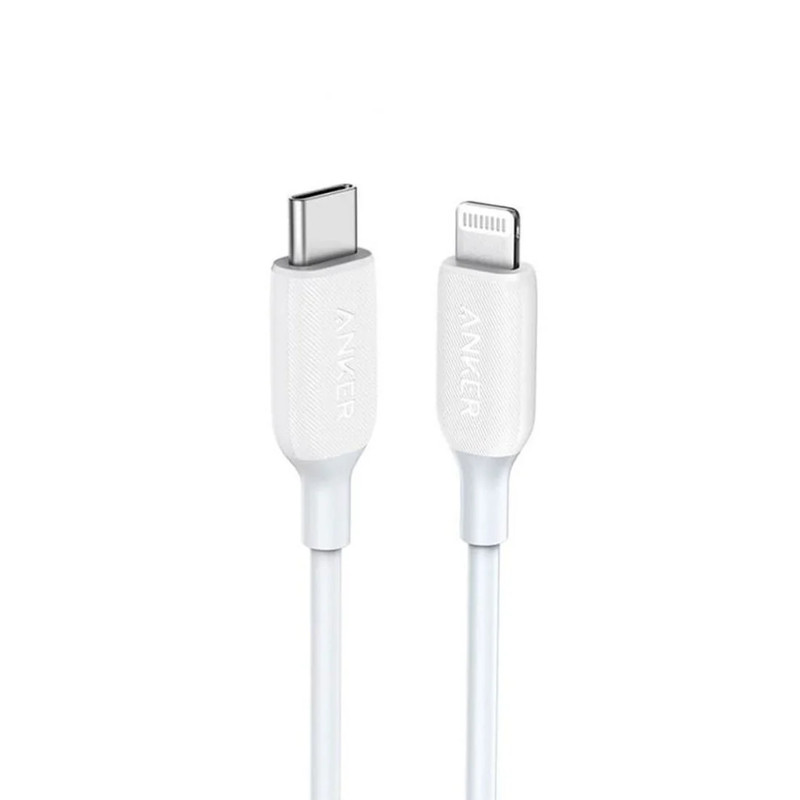 Anker PowerLine III 3ft USB-C To Lightning Cable - White - كابل